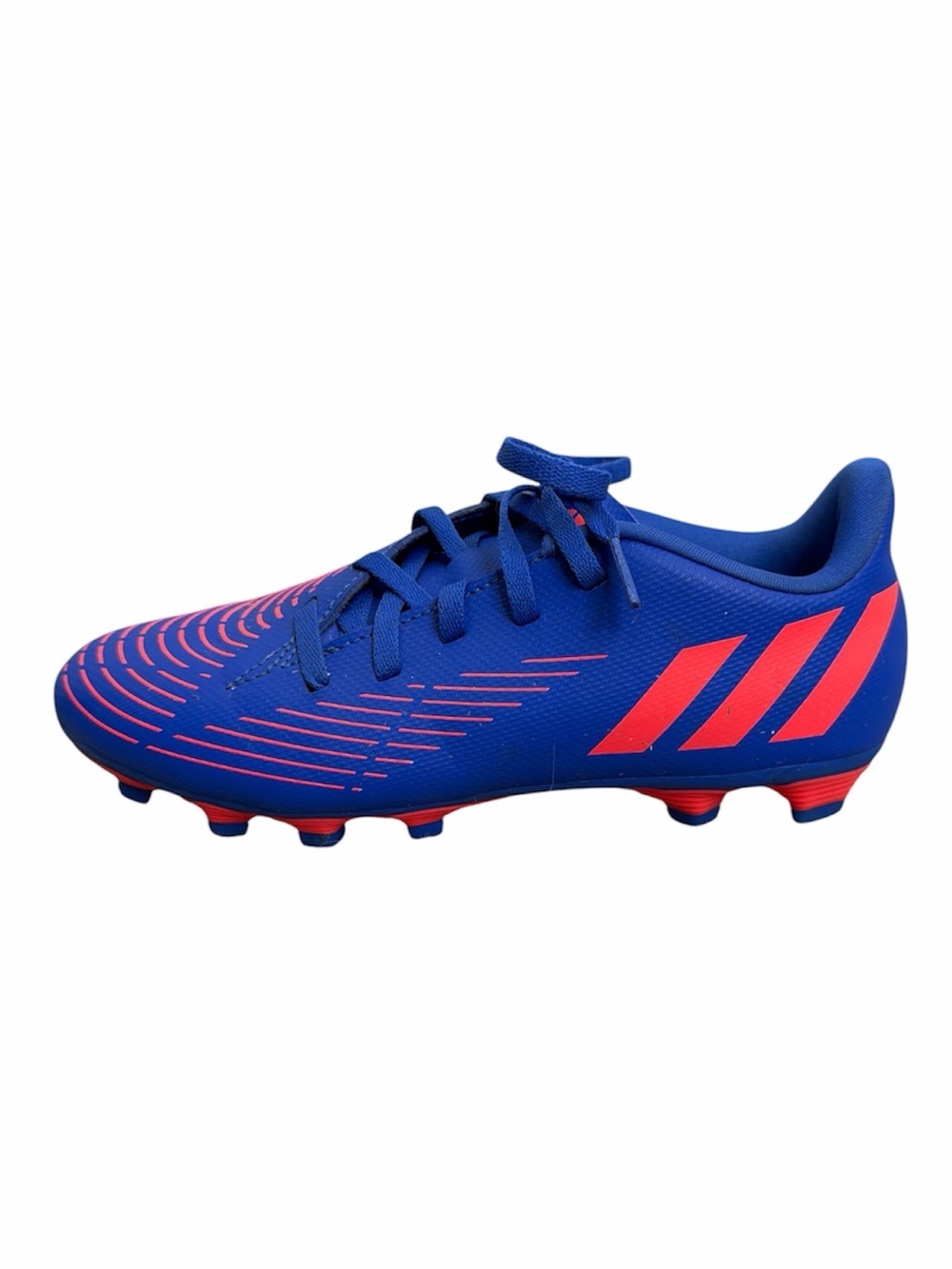 Adidas Predator blue orange lace up kids junior soccer cleats 3